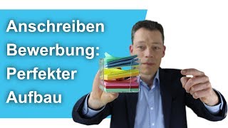 Anschreiben Bewerbung Perfekter Aufbau – so geht’s [upl. by Ayital]