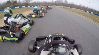 2017 GoPro Motorplex Karting Challange Round 1 Briggs LO206 Senior PreFinal [upl. by Nerro]