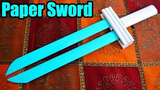 How to make a PAPER SWORD Tutorial [upl. by Ainex261]