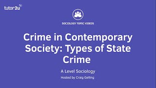 Crime in Contemporary Society  Types of State Crime  ALevel Sociology [upl. by Thistle]