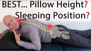 Best sleeping positions amp pillow height for back pain neck pain amp headaches [upl. by Nnor]