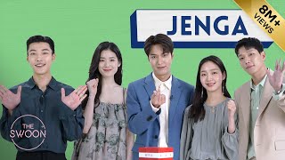 Lee Minho Kim Goeun Woo Dohwan Jung Eunchae and Kim Kyungnam play Jenga ENG SUB [upl. by Whiney]