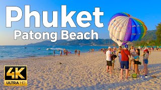 Phuket Thailand Walking Tour  Patong Beach 4K Ultra HD 60fps – With Captions [upl. by Macintosh357]