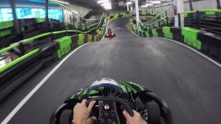 Racing Electric Go Karts At 35 MPH  Andretti Indoor Kart amp Games Orlando [upl. by Ryhpez]