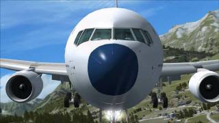 767 attacks Saanen airfield  an FSX movie [upl. by Suravat]