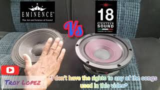 18 Sound 8m400f Vs Eminence [upl. by Pam]