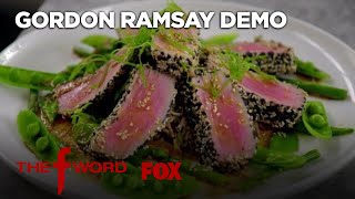 Gordon Ramsay Demonstrates How To Cook Delicious Sesame Crusted Tuna  Season 1 Ep 10  THE F WORD [upl. by Marinelli810]