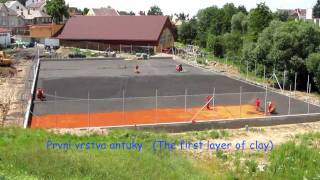 Stavba tenisových kurtů Tennis Courts Construction Turnovwmv [upl. by Ress]