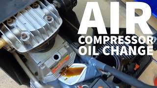 Air Compressor Service  How to change oil in an Air Compressor amp air compressor Maintenance [upl. by Ydiarf]