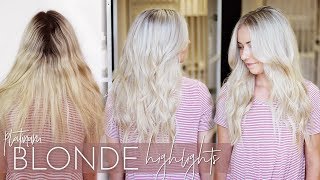 Platinum Blonde Highlights  My Favorite Highlighting Technique Formulas included [upl. by Millwater]