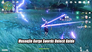 Genshin Impact Musoujin Gorge Swords Unlock Guide  Luxurious Chest Reward [upl. by Hyatt]