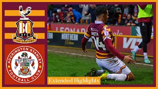 EXTENDED HIGHLIGHTS Bradford City v Accrington Stanley [upl. by Elleoj]