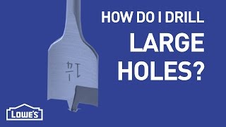 How Do I Drill Large Holes  DIY Basics [upl. by Jar]