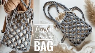 Easy Macrame BagHow To Make Macrame BagTorba ze sznurkaJak zrobić Torbę Ze Sznurka [upl. by Ailemrac]