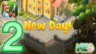 Gardenscapes Gameplay Walkthrough Part 2  Day 2 iOS Android [upl. by Meehahs]