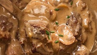 Slow Cooked Beef Stroganoff [upl. by Nirok]