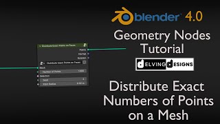 Blender Geometry Nodes Tutorial  Distributing Exact Numbers of Points on Faces [upl. by Einafets]