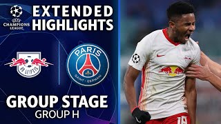 RB Leipzig vs Paris SaintGermain Extended Highlights  Group Stage  Group H  UCL on CBS [upl. by Shantha]