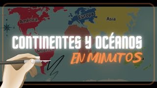 LOS CONTINENTES Y OCÉANOS en 5 minutos [upl. by Lemhar346]