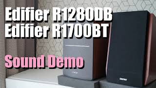 Edifier R1280DB vs Edifier R1700BT  Sound Demo w Bass Test [upl. by Erma]