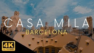 Casa Mila Barcelona Tour La Pedrera Antoni Gaudi 4k [upl. by Weingarten]