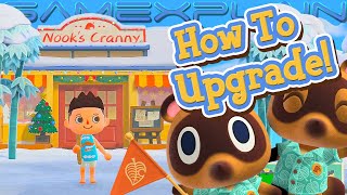 How to Upgrade Nooks Cranny  Animal Crossing New Horizons [upl. by Illib334]