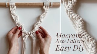 DIY Macrame New Pattern For Beginners  Łatwy wzór dla początkujących [upl. by Adiasteb]