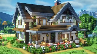 Minecraft  How to build a Survival Farmhouse [upl. by Adamsun141]