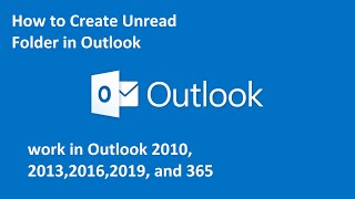 create an unread folder in outlook  how to add unread folder in outlook [upl. by Reg239]