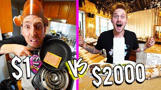 1 VS 2000 RESTAURANTS BUDGET CHALLENGE [upl. by Anoli276]