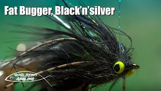 Fat Bugger Blacknsilver  streamer fly tying tutorial [upl. by Yreved]