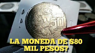 moneda de 50 PESOS COYOLXAUHQUI 1982 vale miles de pesos [upl. by Hamaso]