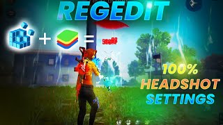 Bluestacks Regedit File For 100 Headshot I Free Fire Headshot Settings I Free Fire One Tap Headshot [upl. by Ecnirp894]