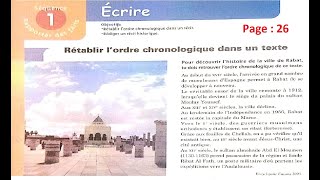 Cours de français  Rétablir lordre chronologique dans un récit page 26 [upl. by Ariamo989]