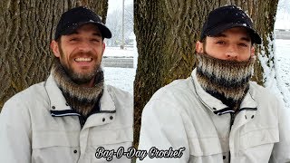 Crochet Cowl Neck Warmer tutorial  Dapper Outdoorsman Cowl [upl. by Althea628]