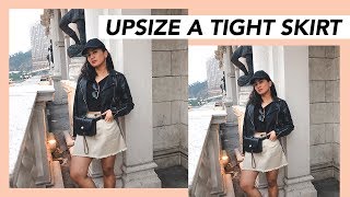 How to upsize a tight skirt DIY Tutorial [upl. by Binnings347]