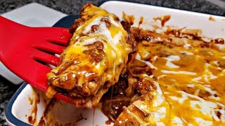 BEEF ENCHILADAS  Easy Enchilada Sauce Recipe  How To Make Cheesy Baked Enchiladas [upl. by Diann]