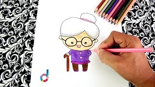 Cómo dibujar una Abuelita ancianita paso a paso  How to draw a Granny old lady [upl. by Madge]