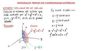 Integral triple en coordenadas esféricas I [upl. by Ael]