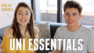 WHAT TO TAKE TO UNI Packing Essentials  University Checklist w Eve Cornwell  Jack Edwards [upl. by Moor926]