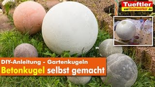 DIY Gartendeko Betonkugeln selbst gemacht tueftler [upl. by Alda114]