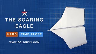 ✈ A Slow Paper Airplane That Glides In Wind  The Soaring Eagle  Fold N Fly [upl. by Anuahsar]