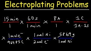 Electrolysis amp Electroplating Practice Problems  Electrochemistry [upl. by Nylyahs]