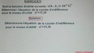 Comment déterminer léquation de la courbe dindifférence [upl. by Leighton639]