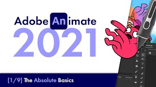 Adobe Animate 2021 The Absolute Basics 1  Beginners Tutorial [upl. by Ybocaj]