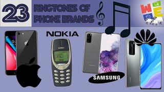 23 RINGTONES OF VARIOUS PHONE BRANDS [upl. by Matheson]