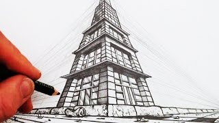 How to Draw in 3Point Perspective Narrated [upl. by Naik]