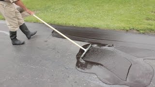 Asphalt Seal Your Own Driveway [upl. by Ahsiema]