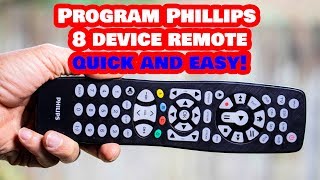 Program THIS Philips 8 Device Universal Remote to ANY Device [upl. by Collyer36]