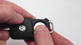 VW key remote fob battery change  quotHow toquot [upl. by Anawed]